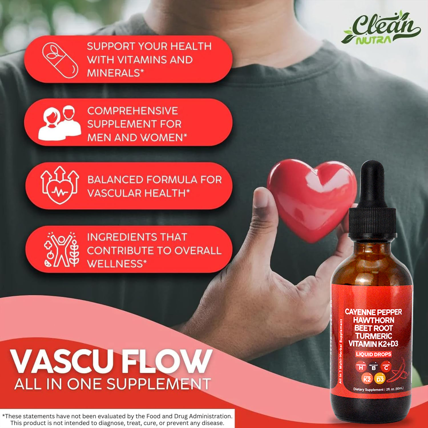 60ML Cayenne Pepper Drops, Liq - Vitamin D3 K2 Drop review and price