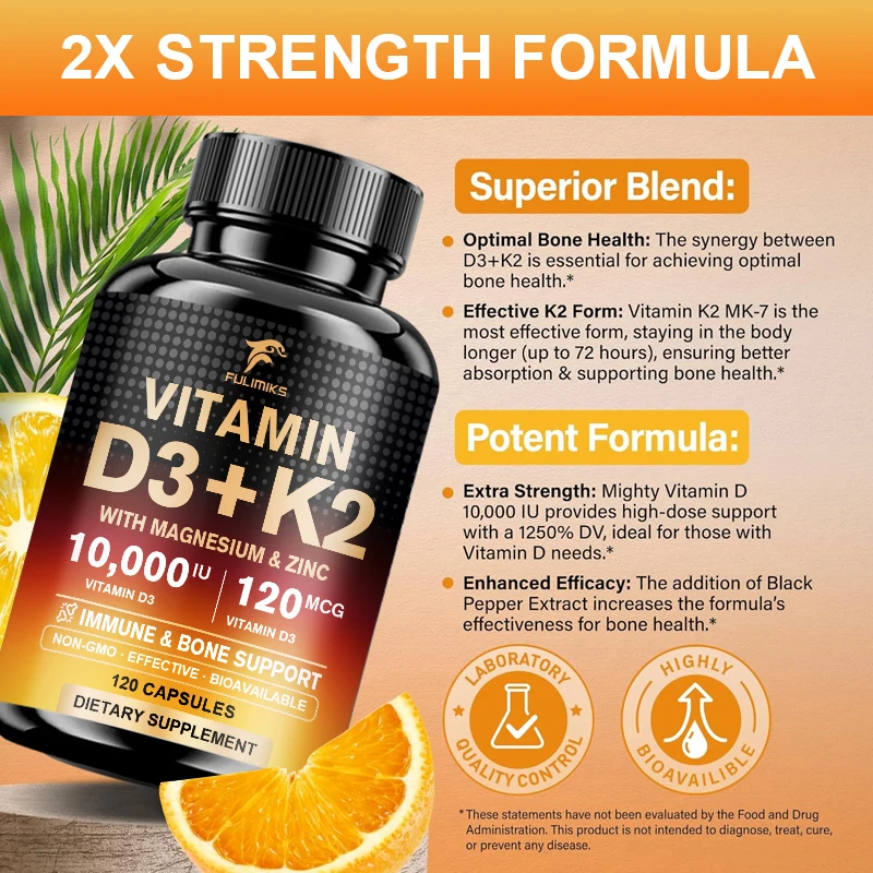 10000IU Vitamin D3 K2 Suppleme - Vitamin D3 K2 Drop review and price