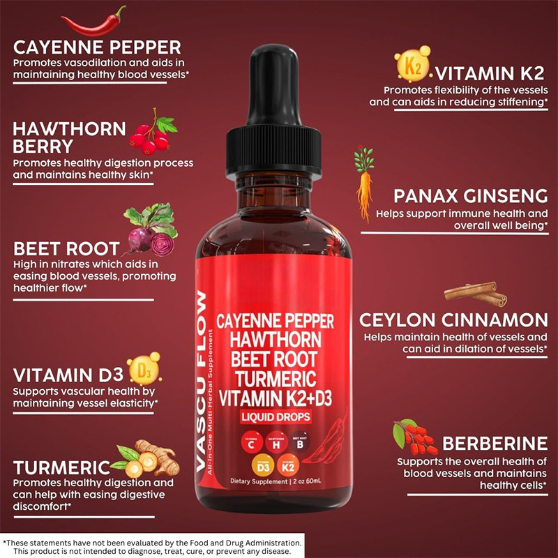 60ML Liquid Cayenne Pepper Dro - Vitamin D3 K2 Drop review and price