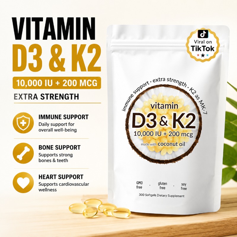 Vitamin D3 10000 IU + K2 MK-7  - Vitamin D3 K2 Drop review and price