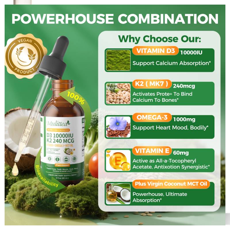 Mulittea Vitamin K2+D3 60ml Dr - Vitamin D3 K2 Drop review and price