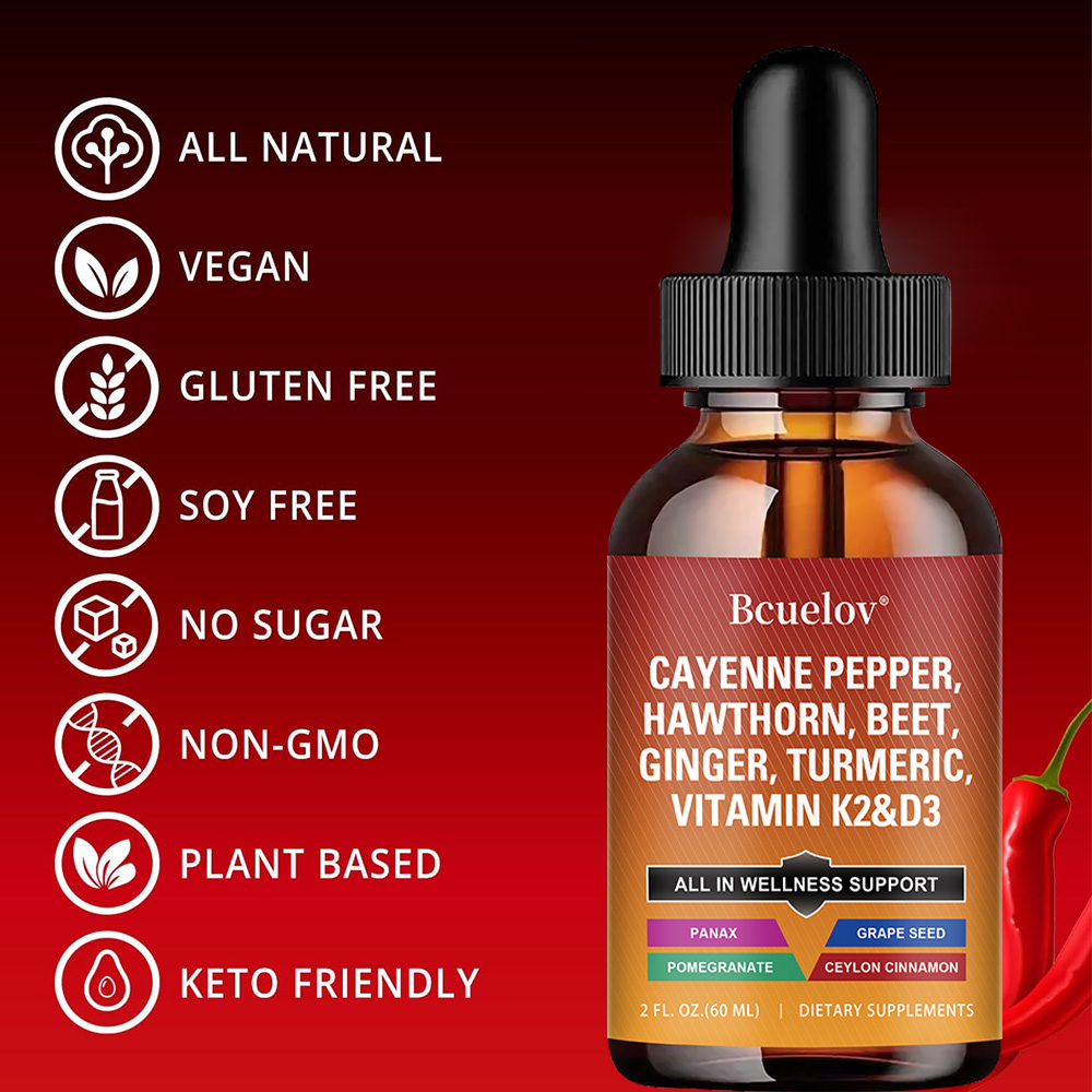 Cayenne Pepper Liquid Drops +  - Vitamin D3 K2 Drop review and price