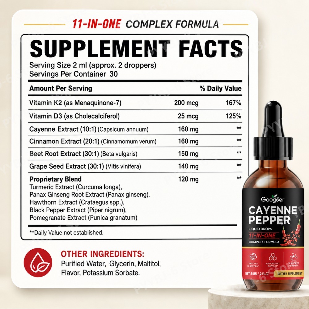 Googeer Cayenne Pepper Liquid  - Vitamin D3 K2 Drop review and price
