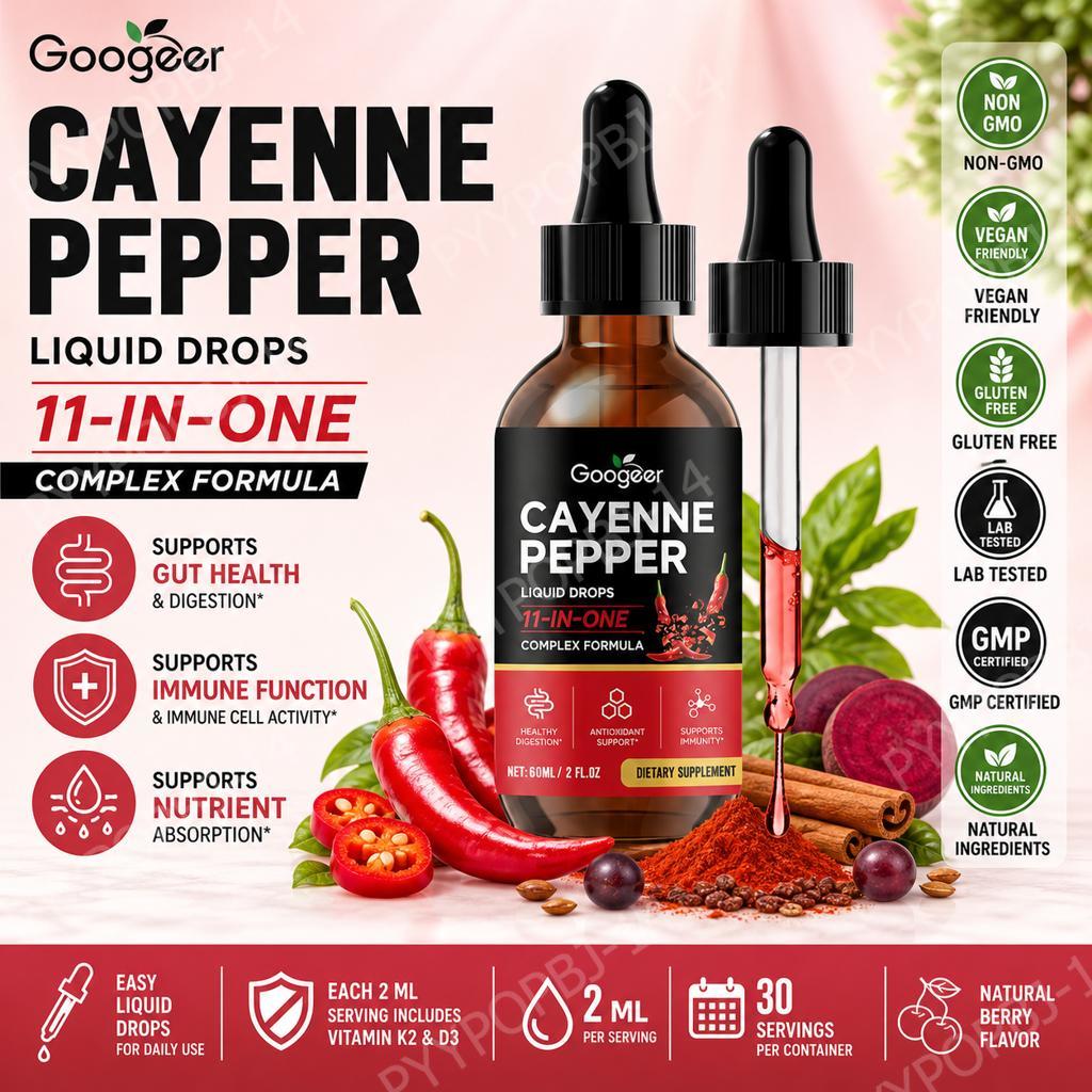 Googeer Cayenne Pepper Liquid  - Vitamin D3 K2 Drop review and price